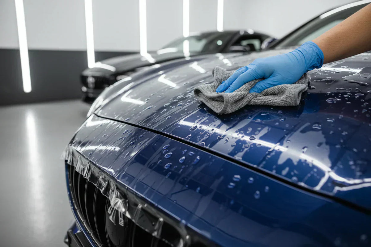 How do you properly care for a paint protection film?