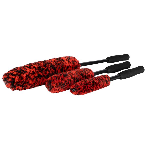 WHEEL WOOLIES COMBO Kit de 3 cepillos para llantas